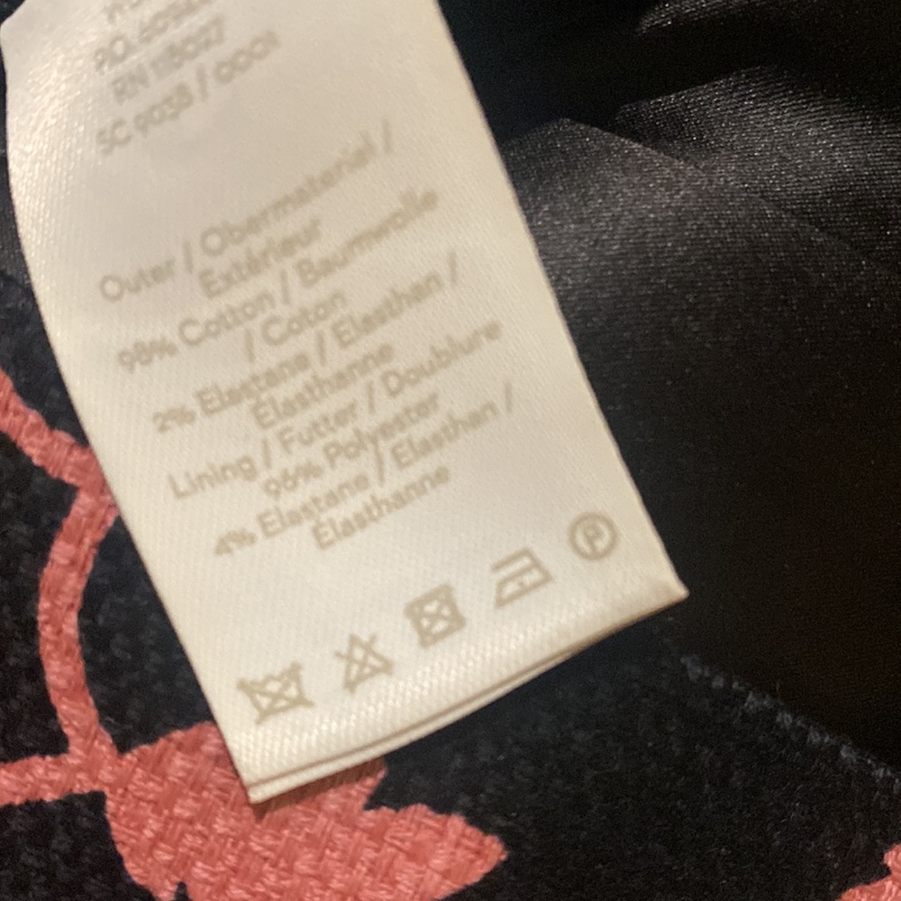 COPY - Boden pink and black leaf trellis fluer belted dress - Picture 9 of 10